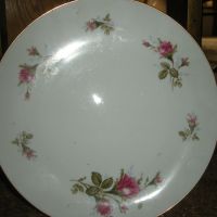 moss rose plate, 1 of set of 12